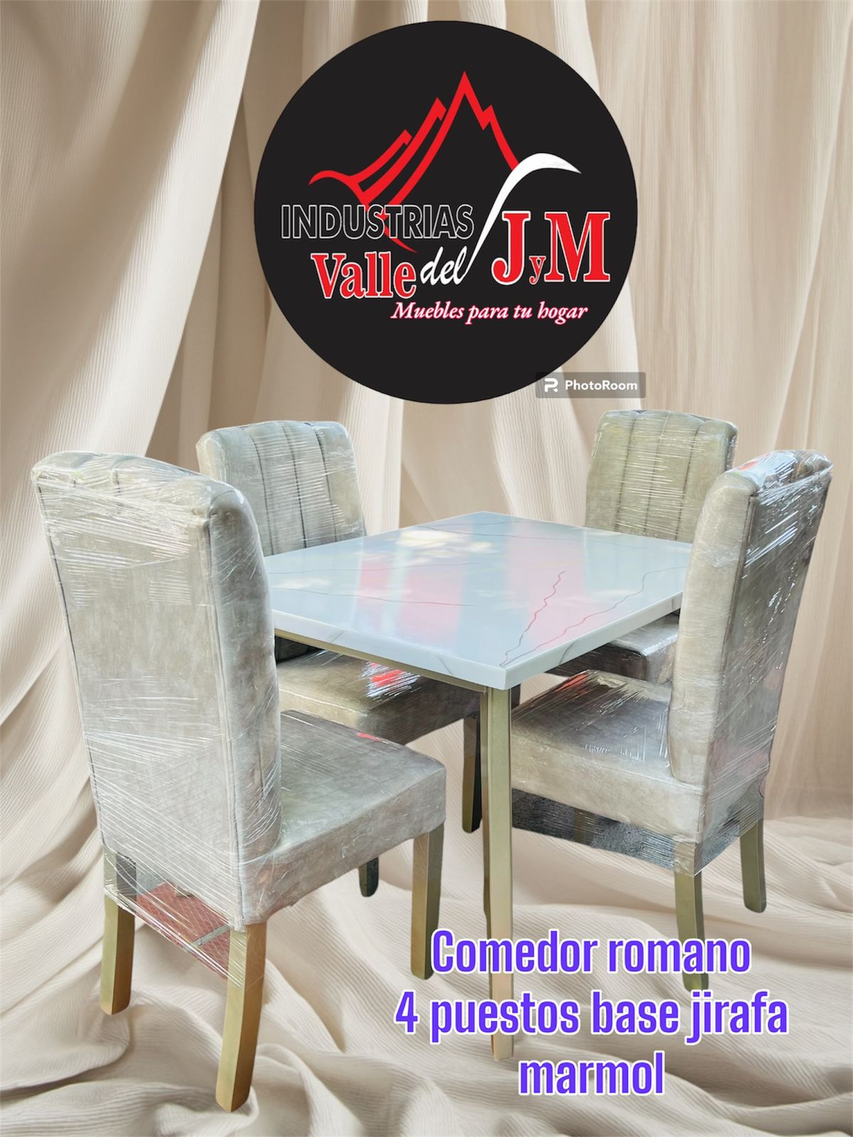 Comedor Romano 4 Puestos Base Jirafa Marmol